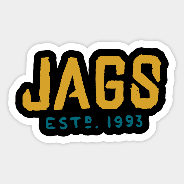 Jacksonville Jaguaaaars 08 Sticker by Very Simple Graph